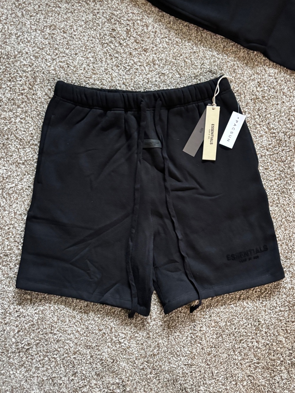 Fear of God Essentials Black Athletic Shorts